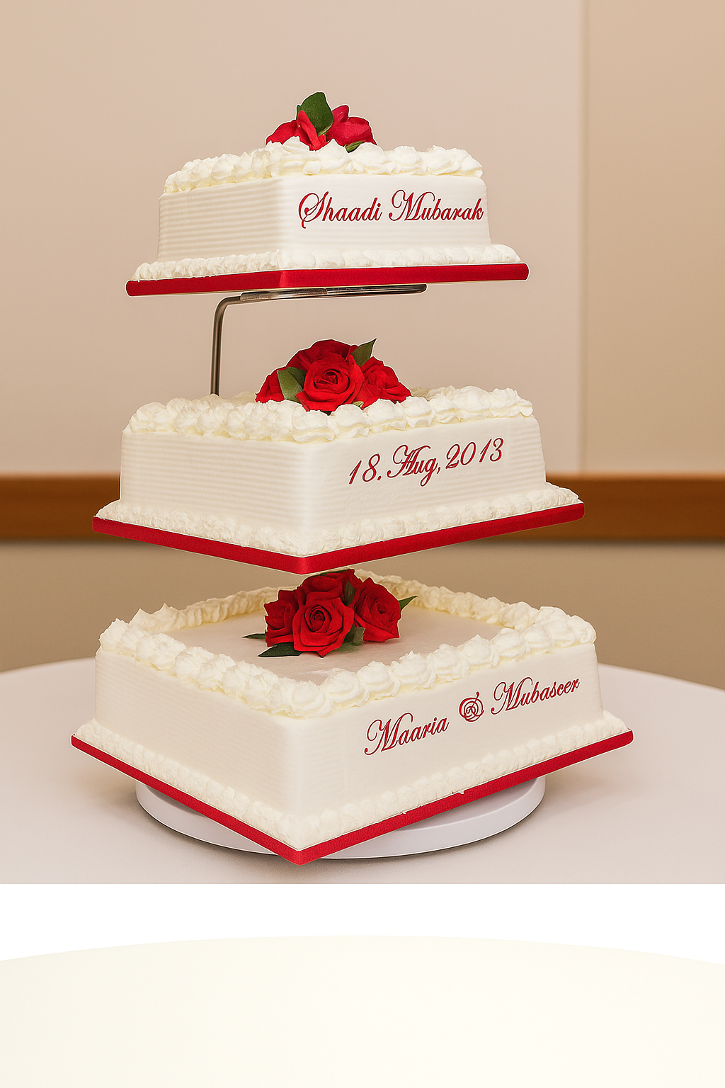 E Stand Square Cake Code w03