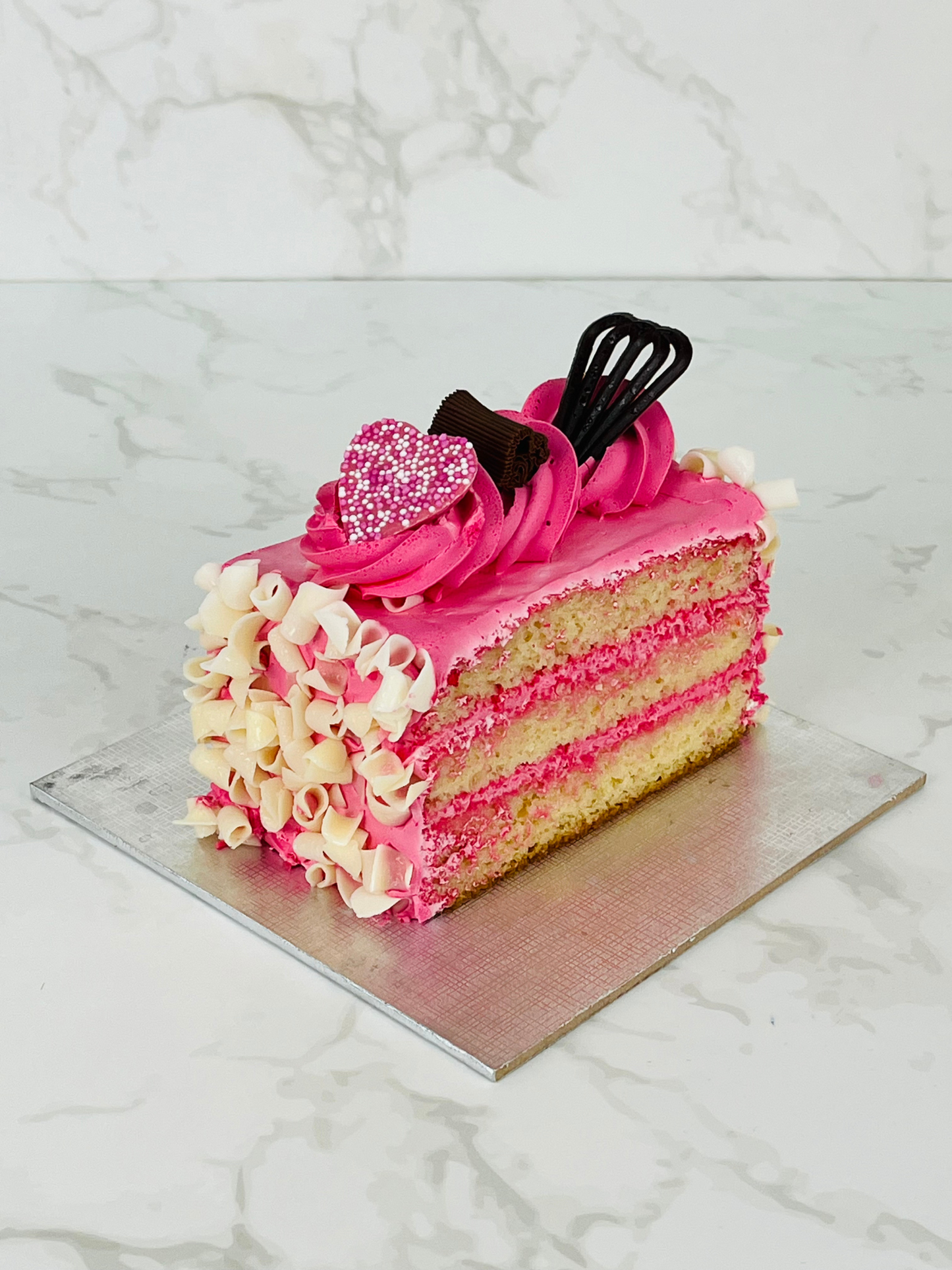 Strawberry Cream Cake Slice