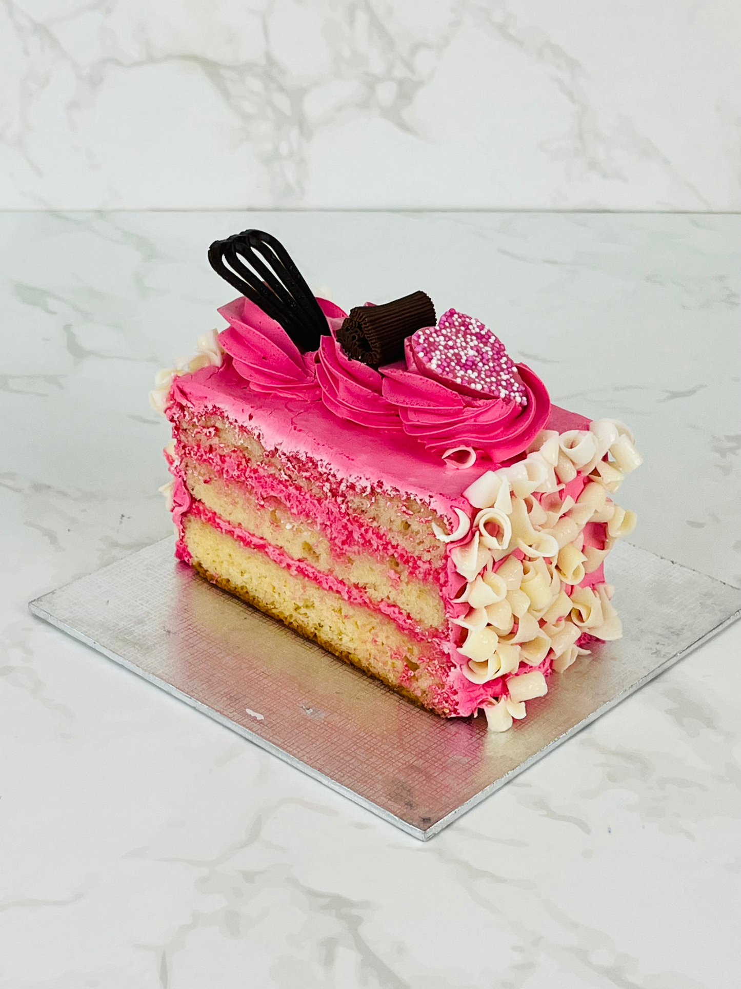 Strawberry Cream Cake Slice