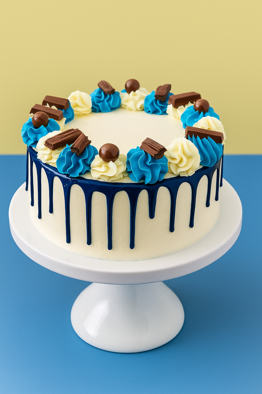 Blue Dripping Cake RND34