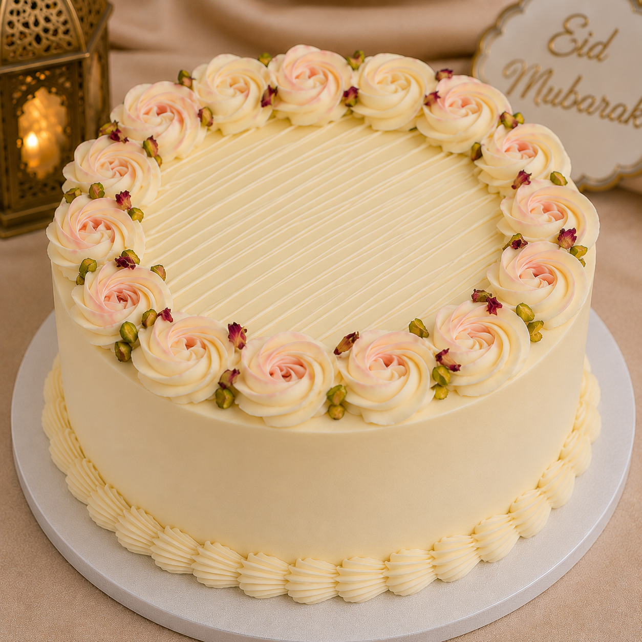 Pistachio Rose Cake (10" Round)