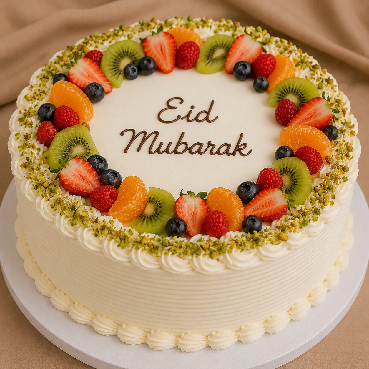 Vanilla Fruit & Pistachio Cake (10" Round)