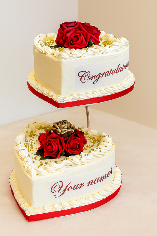 2 Tier Heart Cake code W30