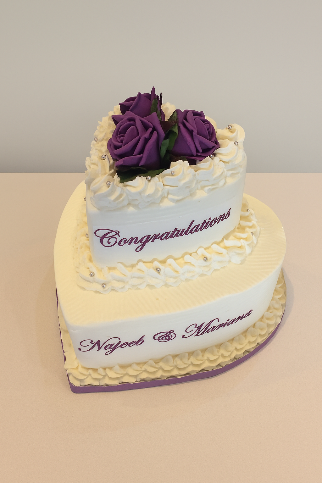 2 Tier Heart Tower Cake code W98