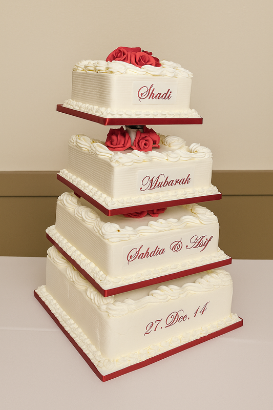 4 Tier Square Cake E Stand Cake Code W40