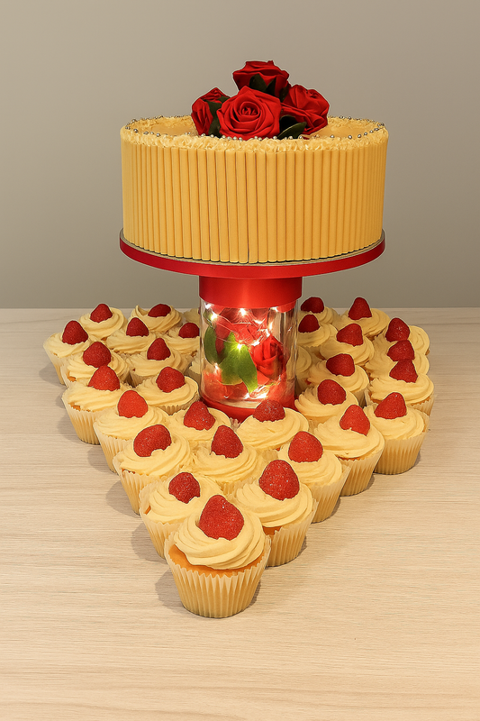 Single cake with cup cakes (W19)