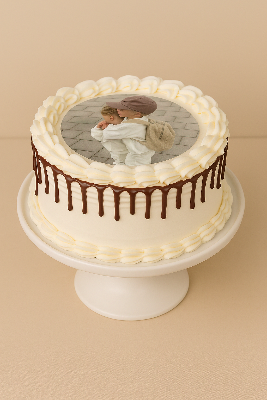 Chocolate Drip Edible Photo Cake RND30