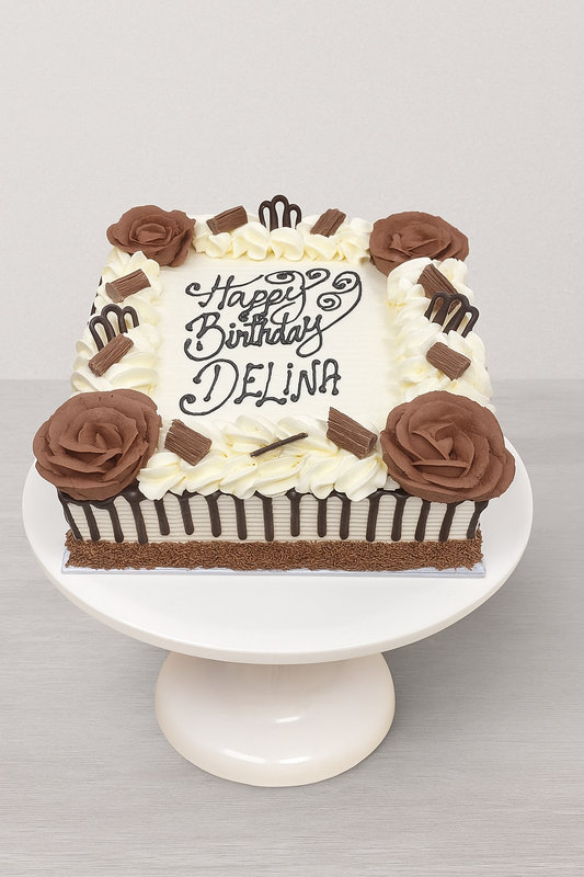 Chocolate Rose Birthday Cake SQ24