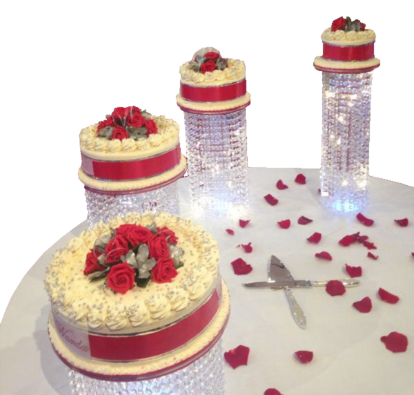 4 Tier Crystal Stand Collection Cake code W24