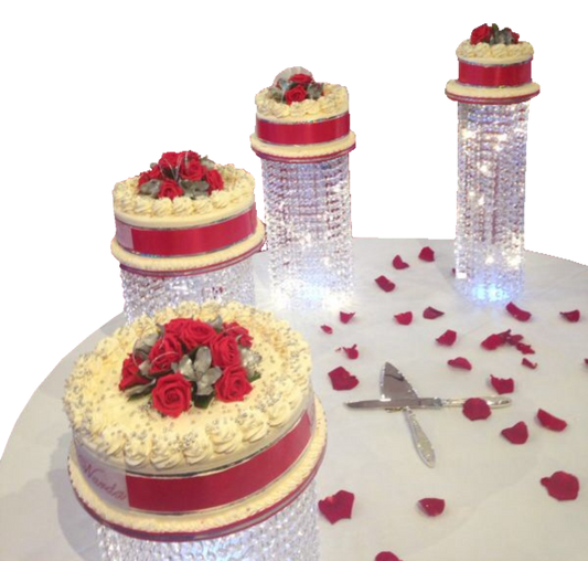 4 Tier Crystal Stand Collection Cake code W24