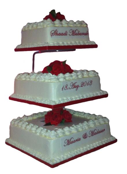 E Stand Square Cake Code w03 – Bismillah Bakery